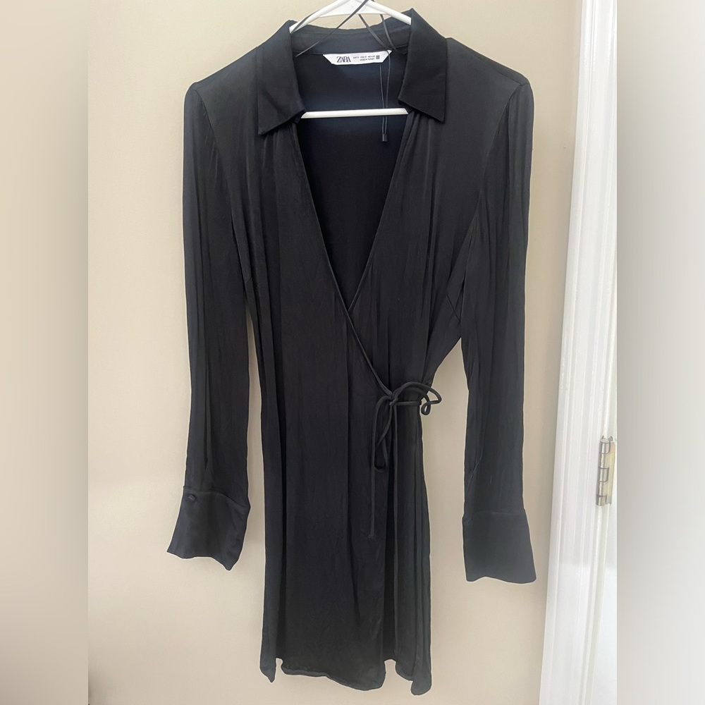 Satin Zara Wrap Dress